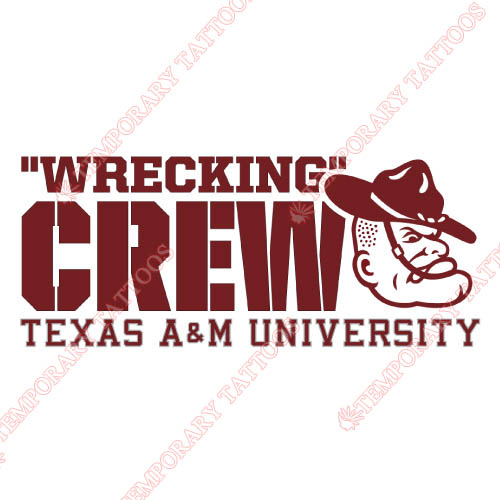 Texas A M Aggies Customize Temporary Tattoos Stickers NO.6484